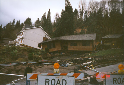 Diane working on the Kelso, WA Landslide