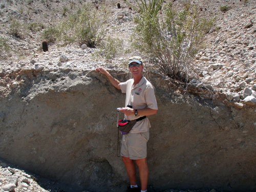 Monte at the April 2010 Earthquake Fault Rupture - near Mexicali, Mexico